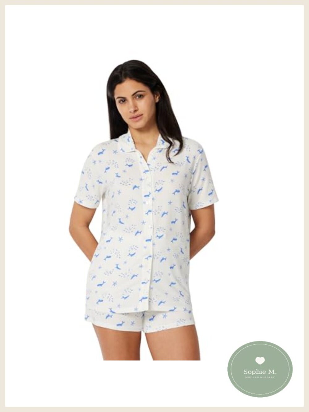 Sofia Grainge Mom Moments Matching Short Sleeve Pajama Set Modal Blend